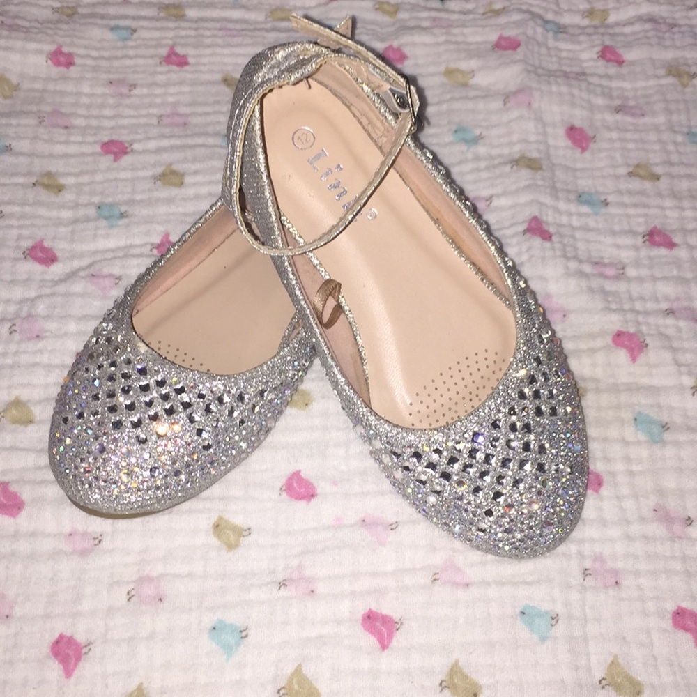 Girls rhinestone sparkly flats